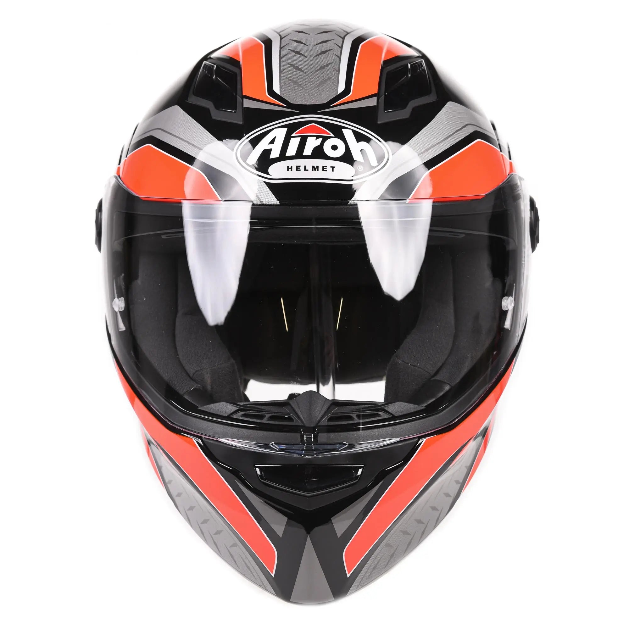 Airoh Movement S Full Face Helmet Steel Gloss Orange - FREE UK Shipping, FREE 365 Day Returns | Moto Central