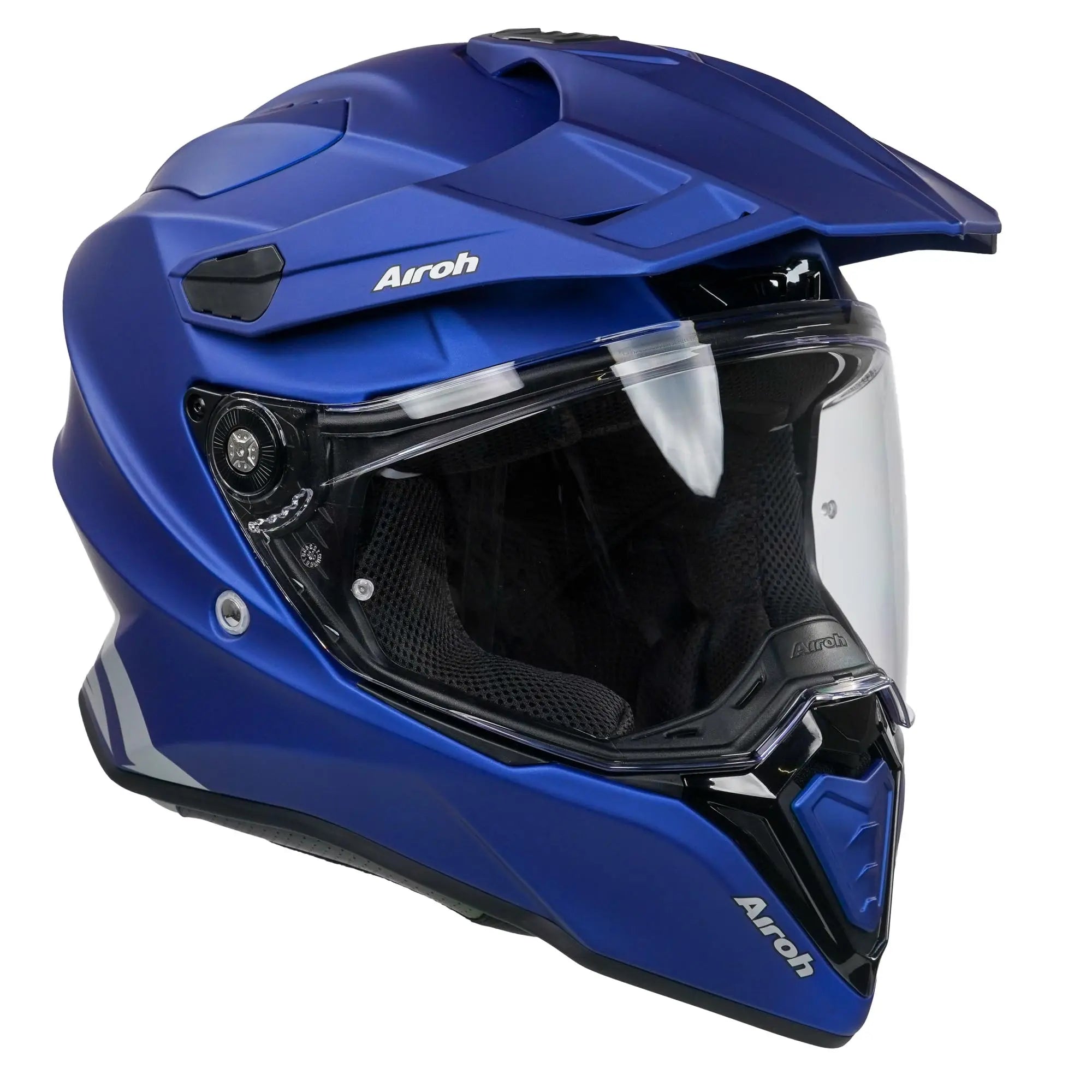 Airoh Commander Adventure Helmet Matt Blue - FREE UK Shipping, FREE 365 Day Returns | Moto Central