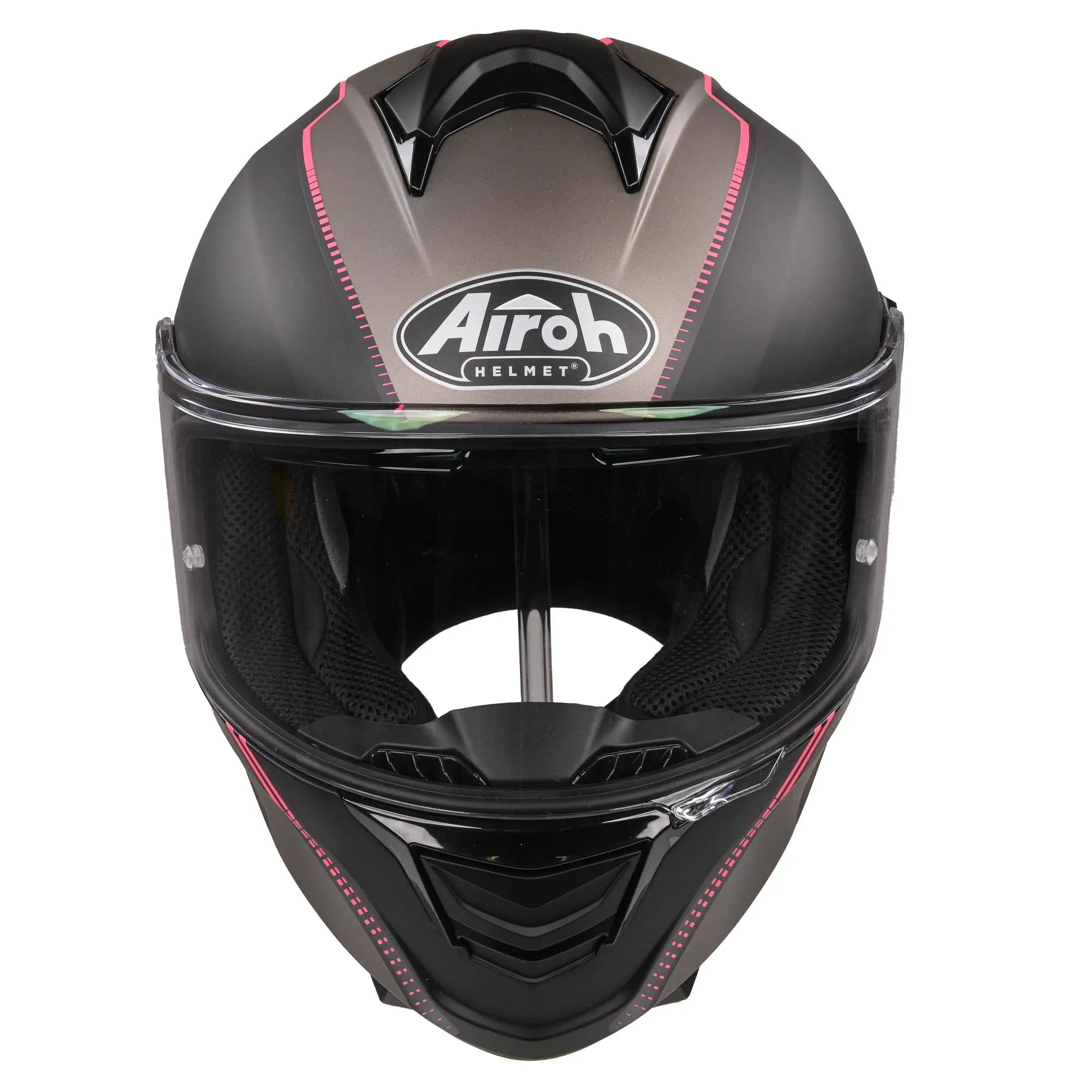 Airoh Spark Flow Full Face Helmet Matt Black / Pink - FREE UK Shipping, FREE 365 Day Returns | Moto Central