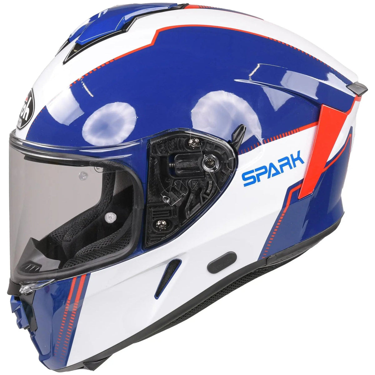 Airoh Spark Flow Full Face Helmet Blue / Red - FREE UK Shipping, FREE 365 Day Returns | Moto Central