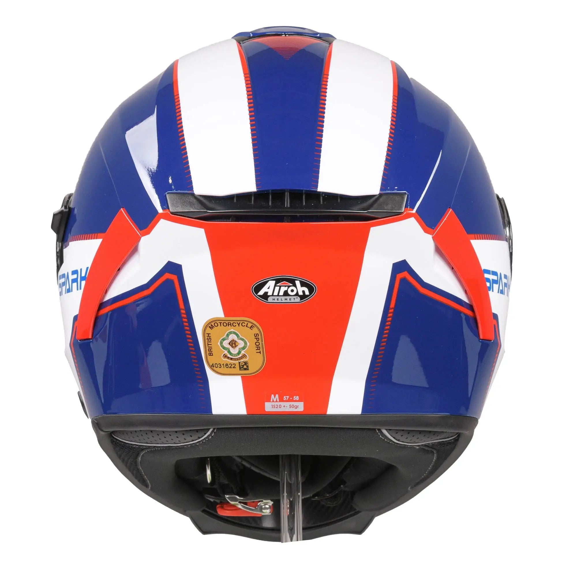 Airoh Spark Flow Full Face Helmet Blue / Red - FREE UK Shipping, FREE 365 Day Returns | Moto Central