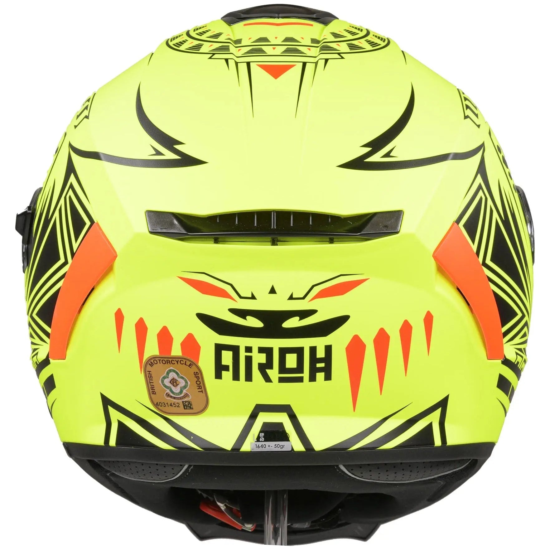 Airoh Spark Flow Full Face Helmet Matt Fluo Yellow Vibe - FREE UK Shipping, FREE 365 Day Returns | Moto Central