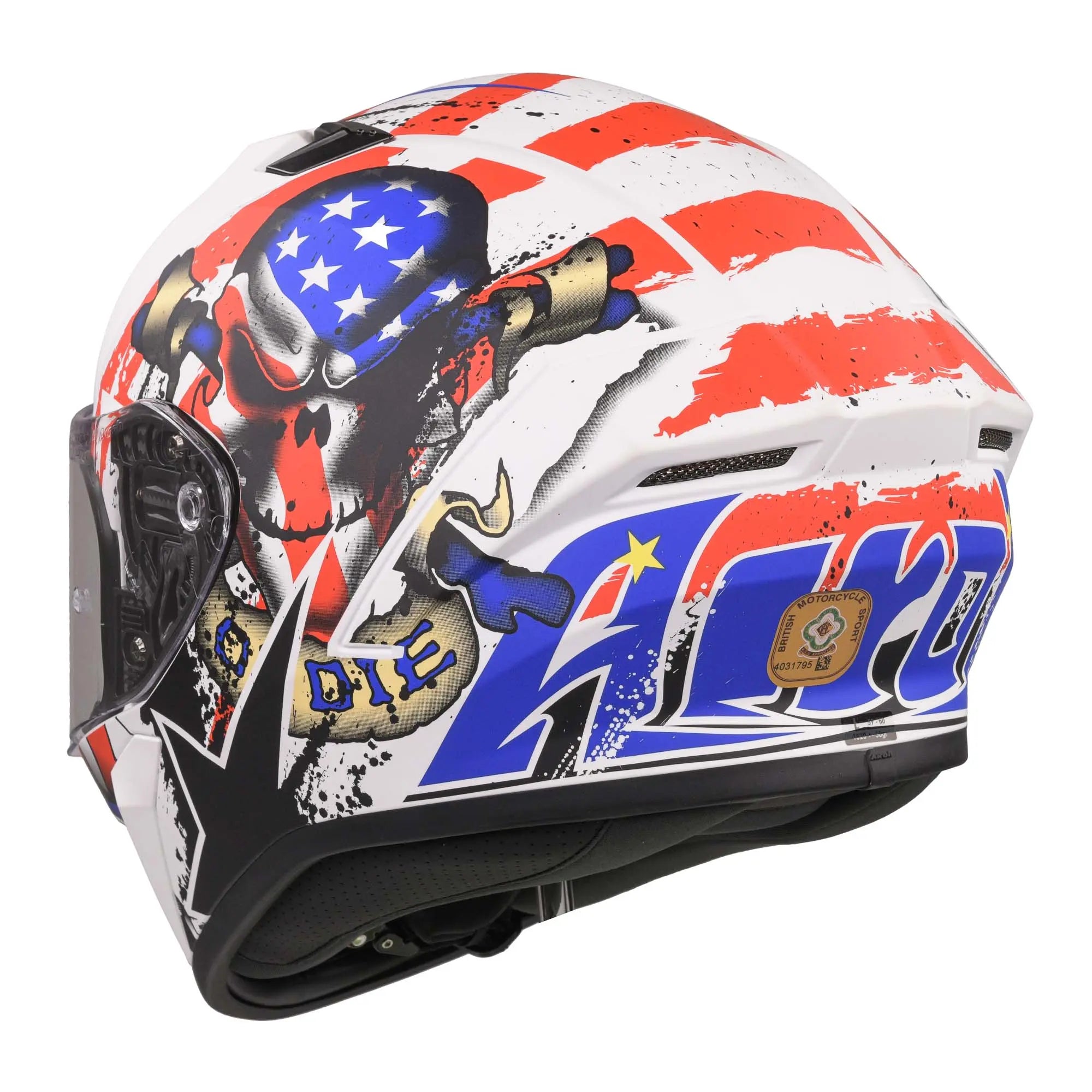 Airoh Valor Full Face Helmet Matt Uncle Sam - FREE UK Shipping, FREE 365 Day Returns | Moto Central