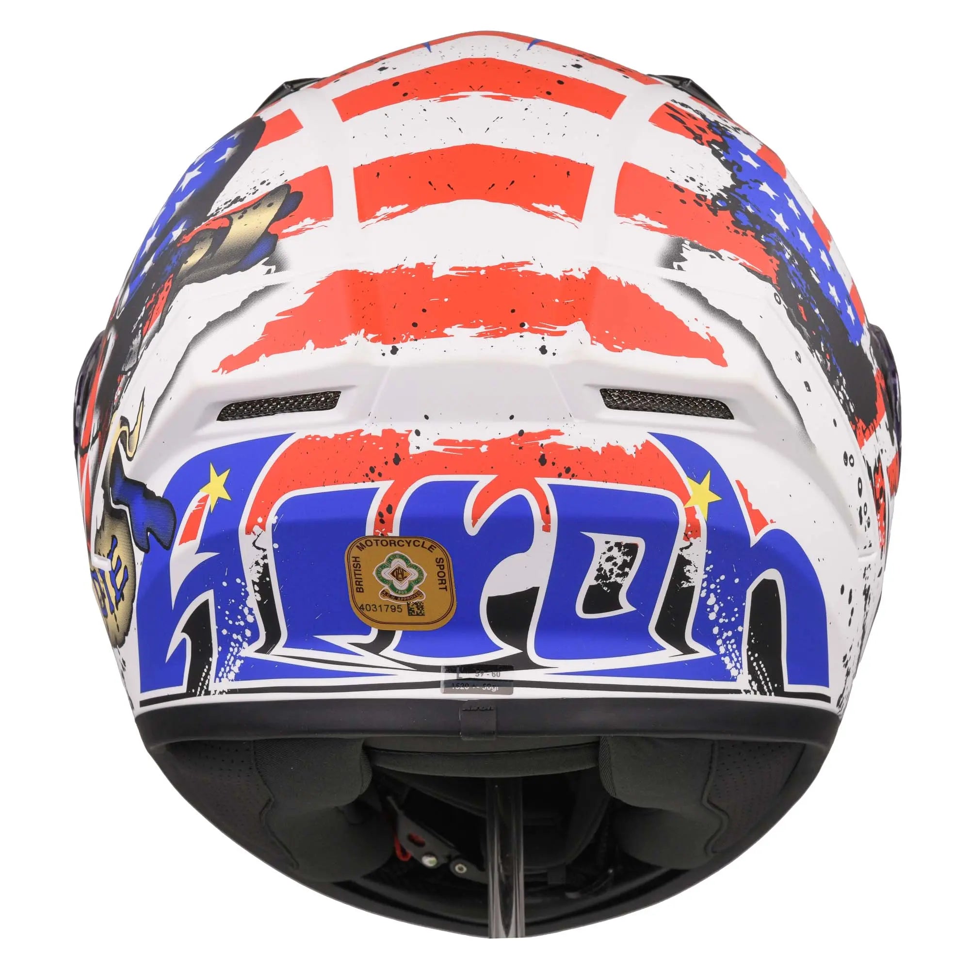 Airoh Valor Full Face Helmet Matt Uncle Sam - FREE UK Shipping, FREE 365 Day Returns | Moto Central