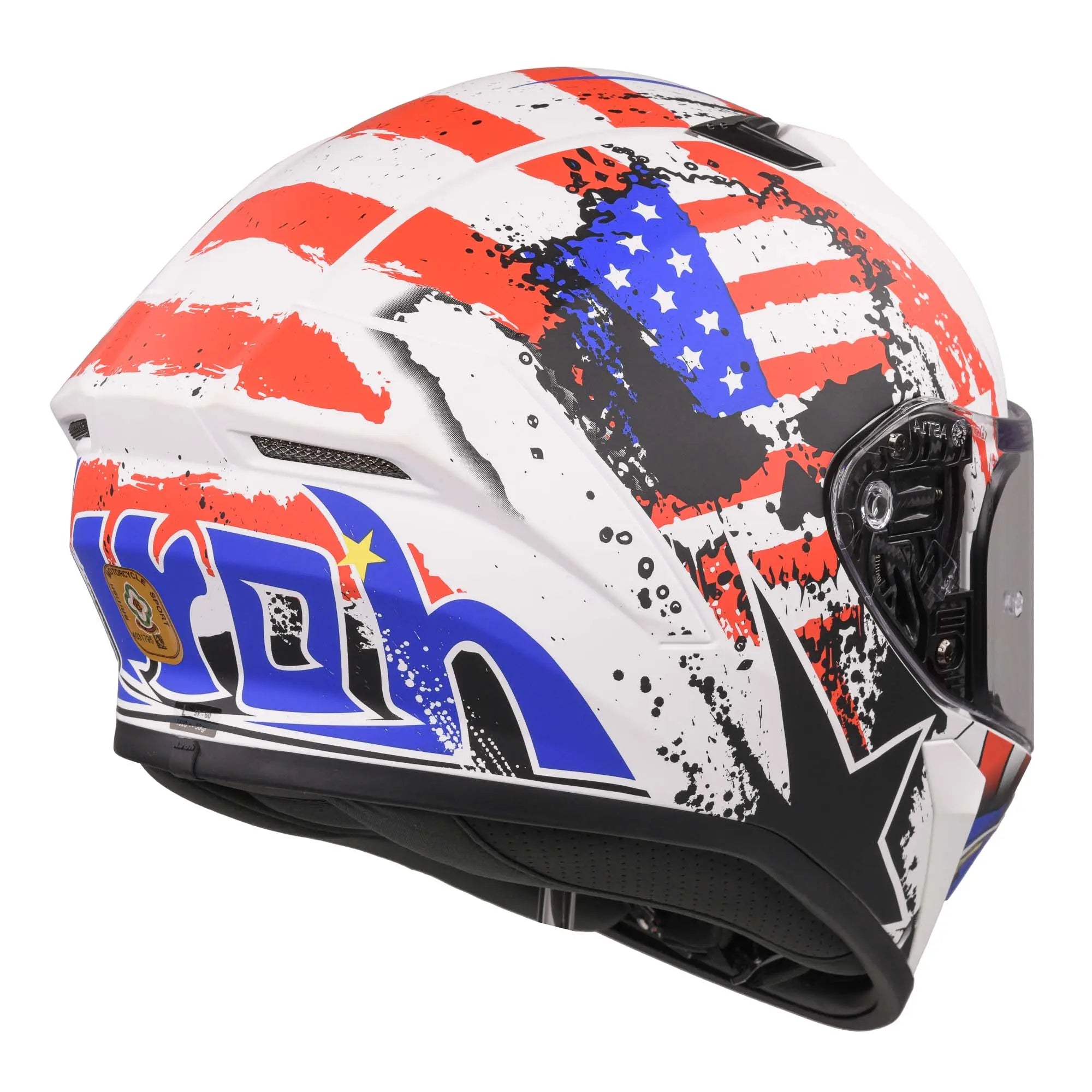 Airoh Valor Full Face Helmet Matt Uncle Sam - FREE UK Shipping, FREE 365 Day Returns | Moto Central