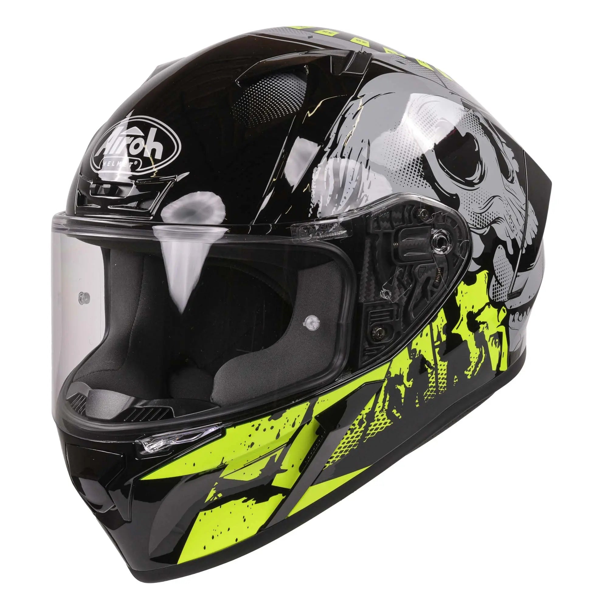 Airoh Valor Full Face Helmet Akuna Gloss Yellow - FREE UK Shipping, FREE 365 Day Returns | Moto Central