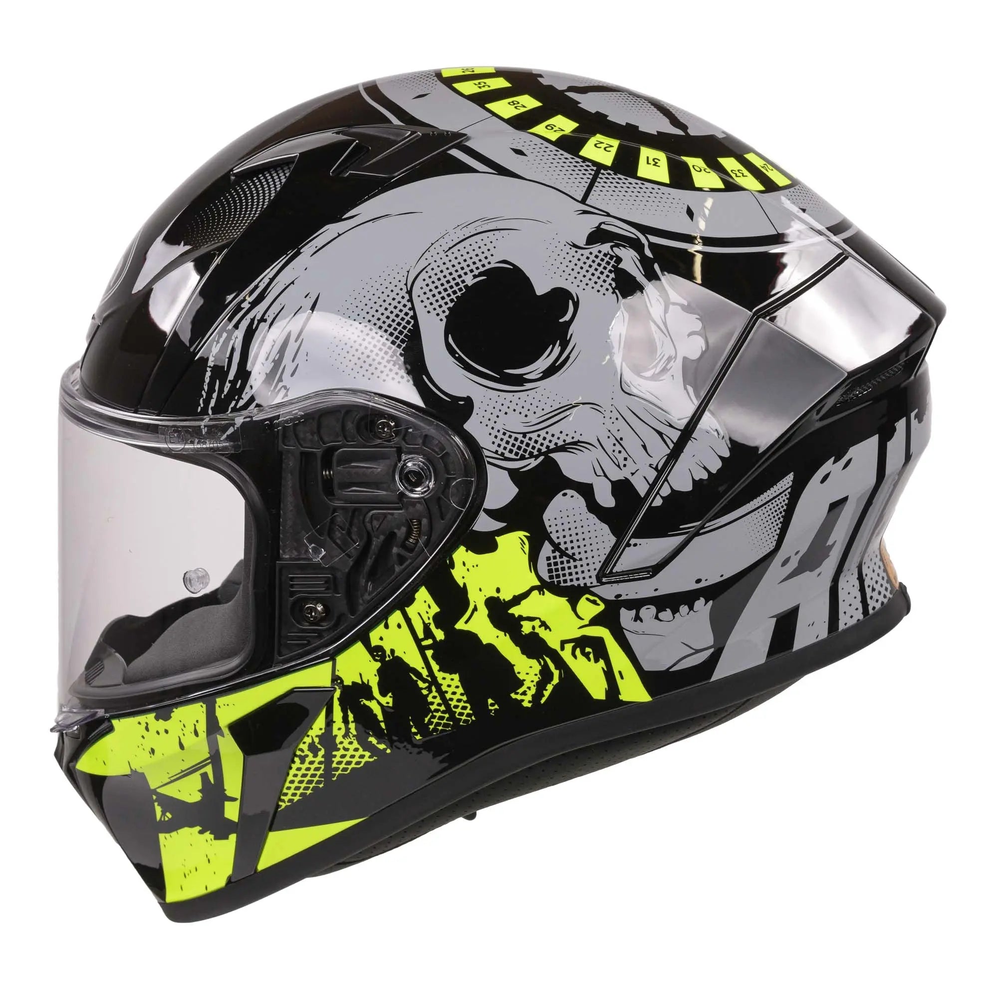 Airoh Valor Full Face Helmet Akuna Gloss Yellow - FREE UK Shipping, FREE 365 Day Returns | Moto Central