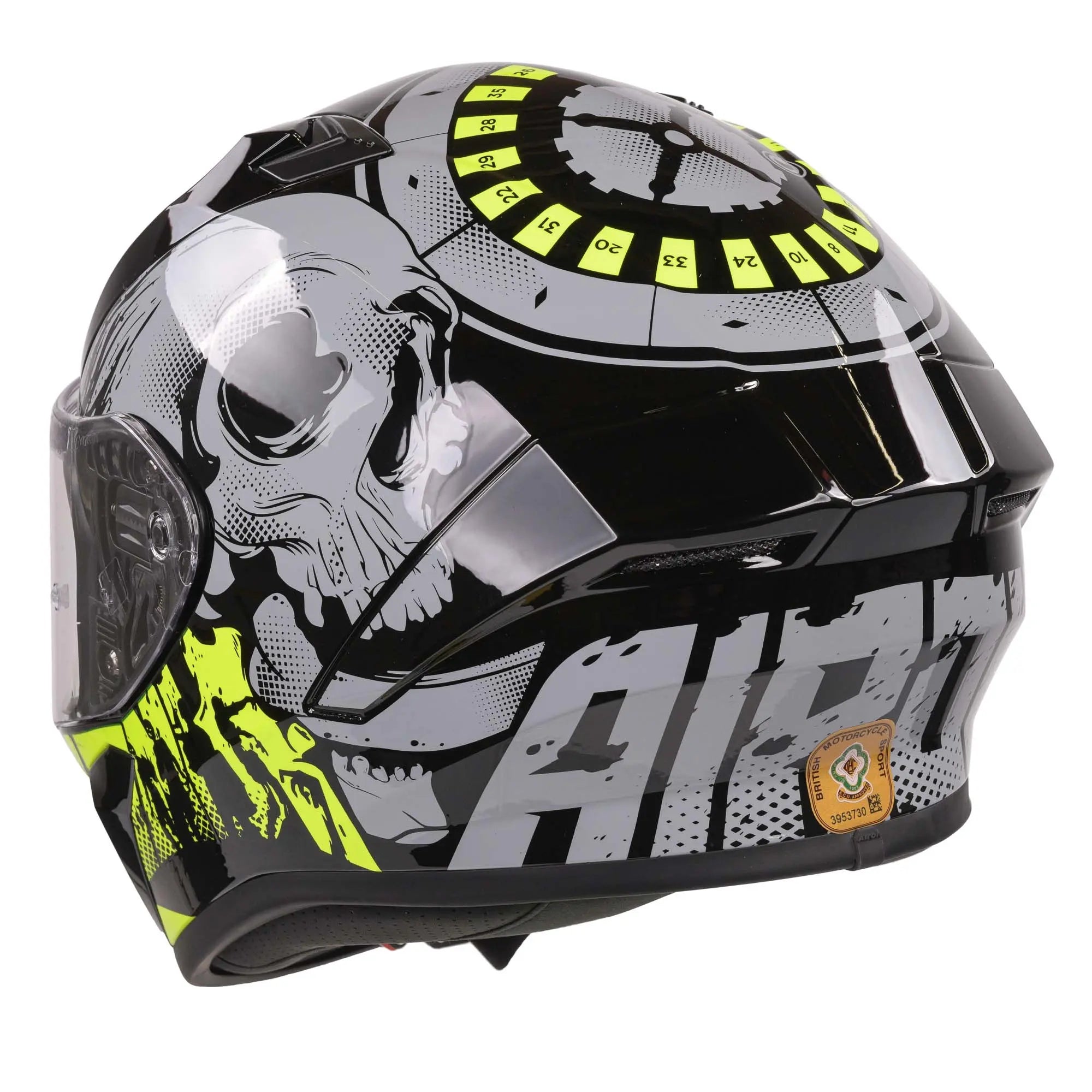 Airoh Valor Full Face Helmet Akuna Gloss Yellow - FREE UK Shipping, FREE 365 Day Returns | Moto Central