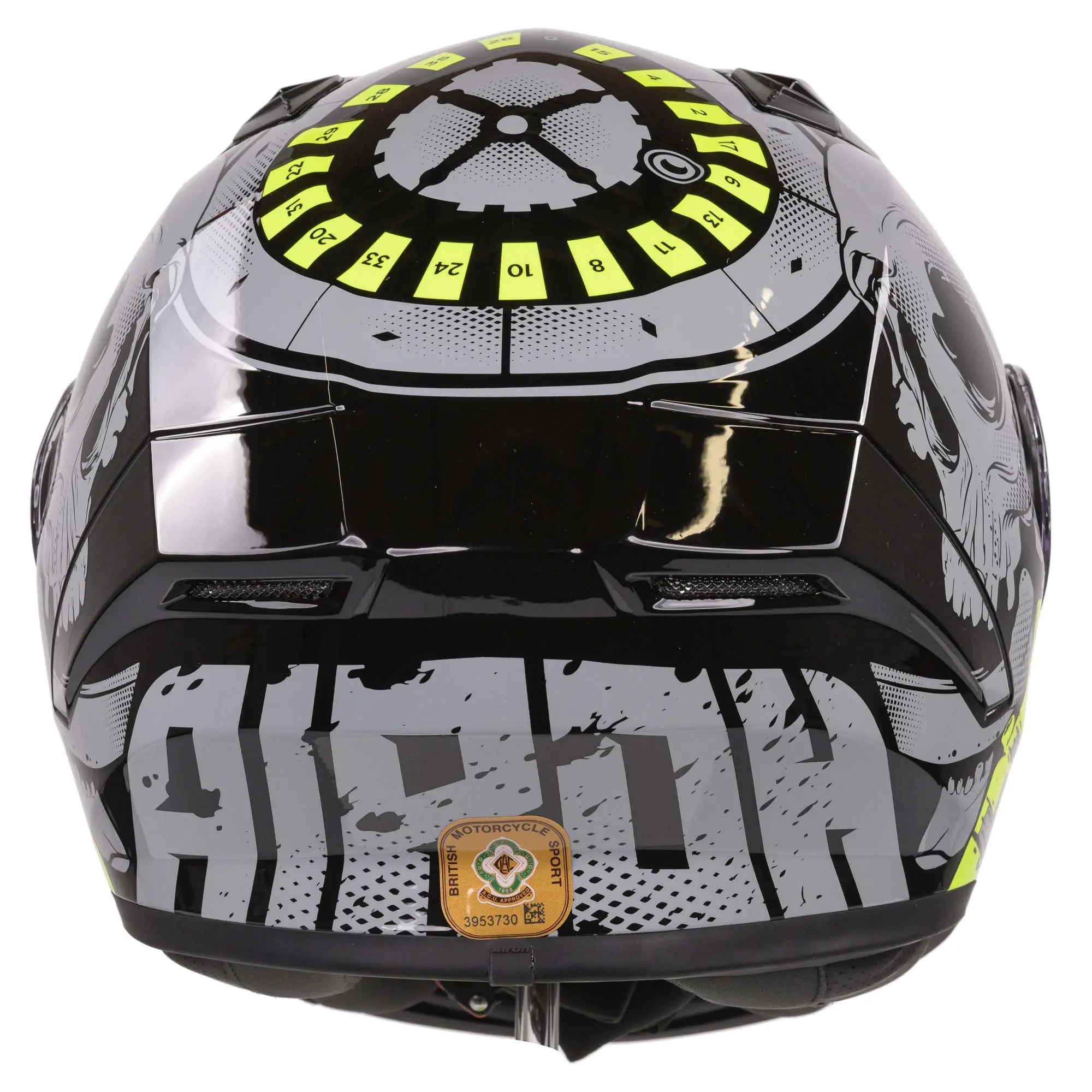 Airoh Valor Full Face Helmet Akuna Gloss Yellow - FREE UK Shipping, FREE 365 Day Returns | Moto Central