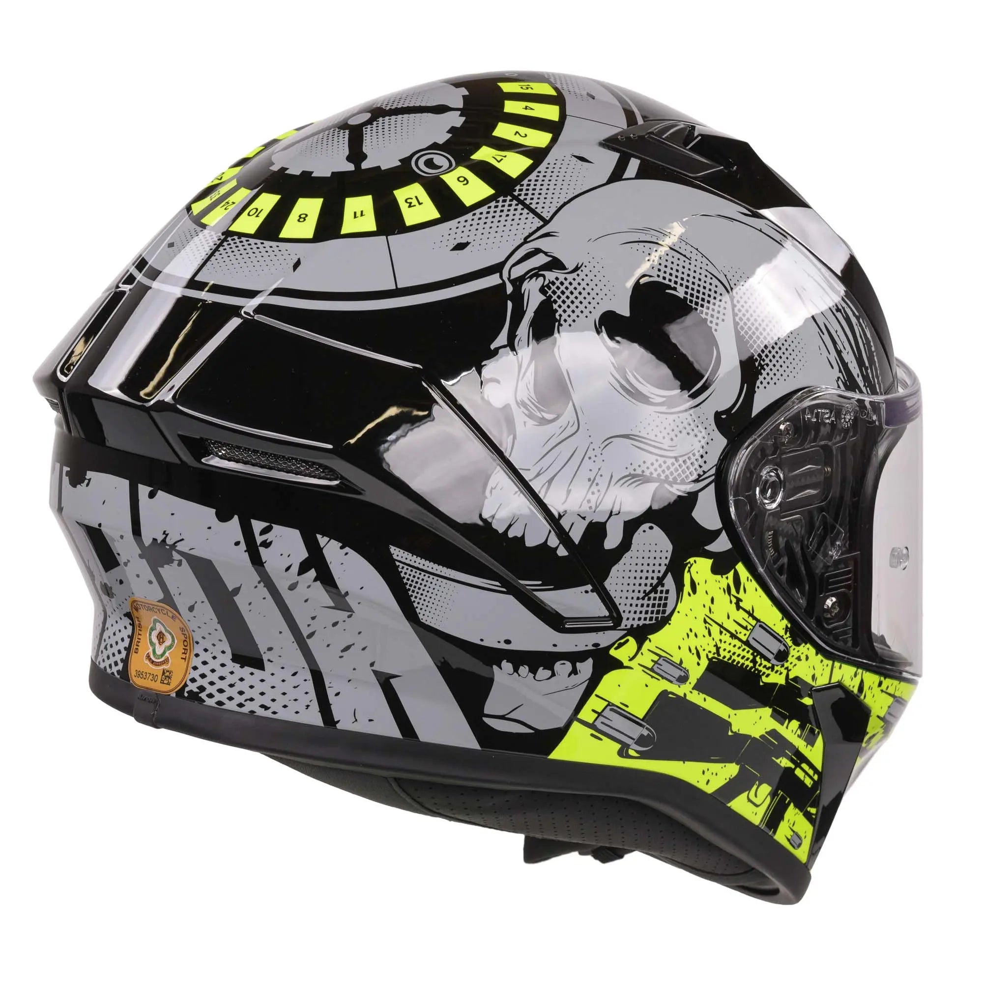 Airoh Valor Full Face Helmet Akuna Gloss Yellow - FREE UK Shipping, FREE 365 Day Returns | Moto Central