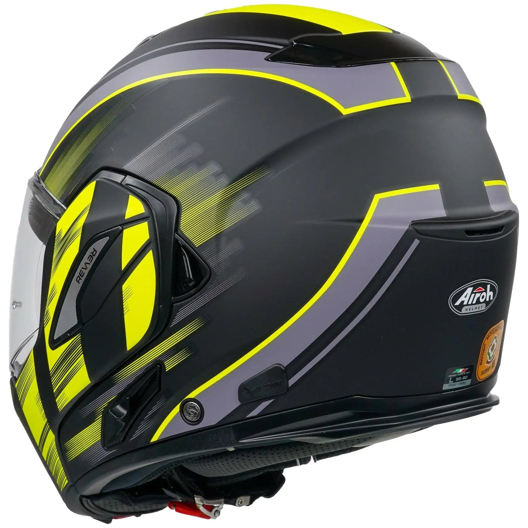 Airoh REV19 Flip-Up Helmet Ikon Matt Yellow - FREE UK Shipping, FREE 365 Day Returns | Moto Central