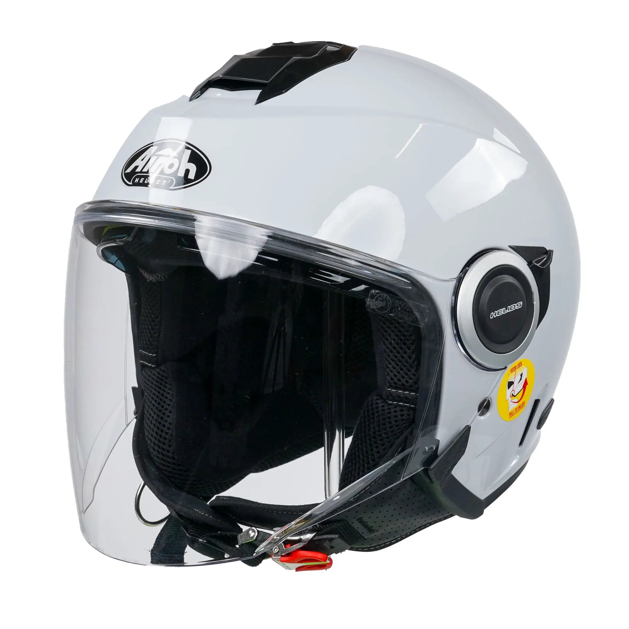 Airoh Helios Jet Open Face Helmet Gloss Concrete Grey - FREE UK Shipping, FREE 365 Day Returns | Moto Central
