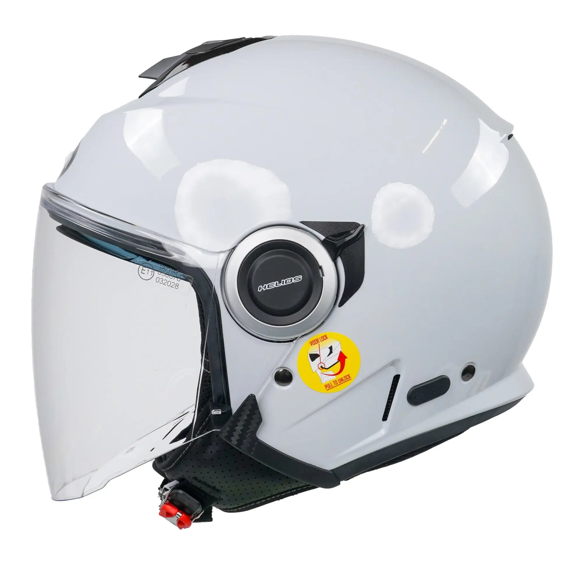 Airoh Helios Jet Open Face Helmet Gloss Concrete Grey - FREE UK Shipping, FREE 365 Day Returns | Moto Central