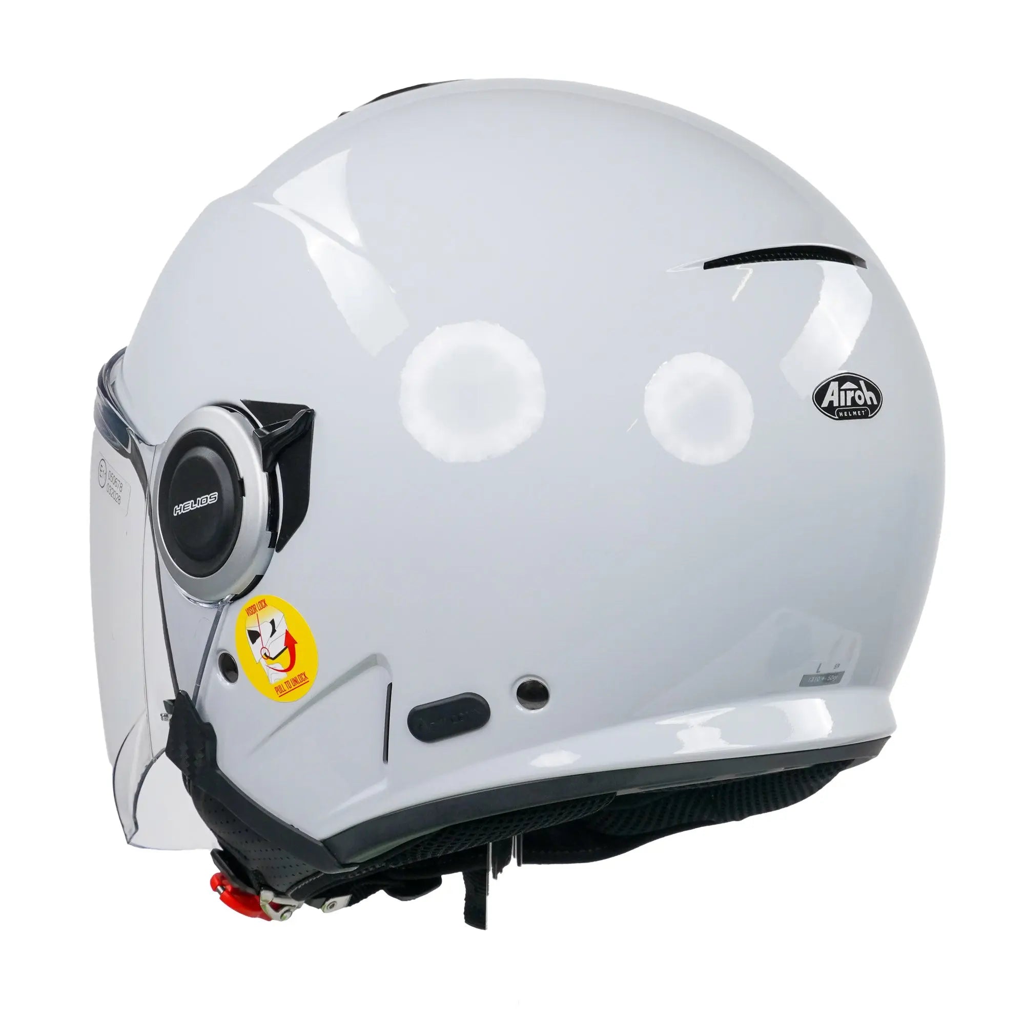Airoh Helios Jet Open Face Helmet Gloss Concrete Grey - FREE UK Shipping, FREE 365 Day Returns | Moto Central