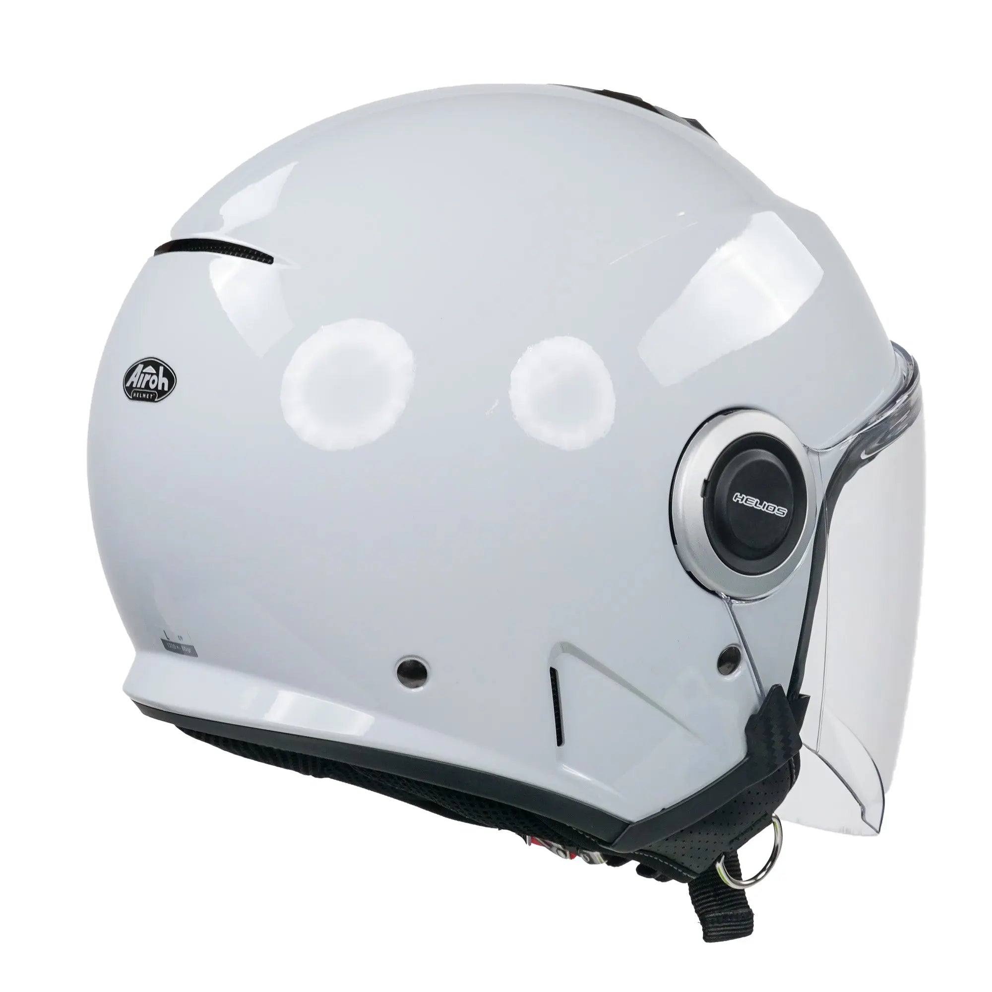 Airoh Helios Jet Open Face Helmet Gloss Concrete Grey - FREE UK Shipping, FREE 365 Day Returns | Moto Central