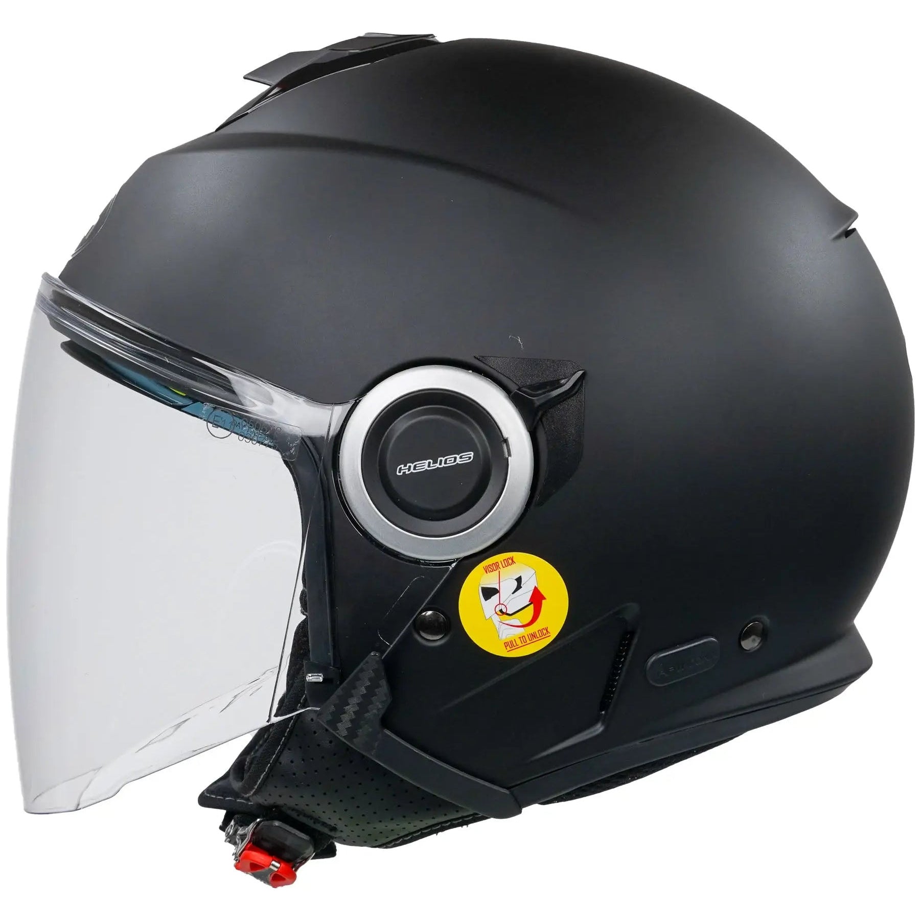 Airoh Helios Jet Open Face Helmet Matt Black - FREE UK Shipping, FREE 365 Day Returns | Moto Central