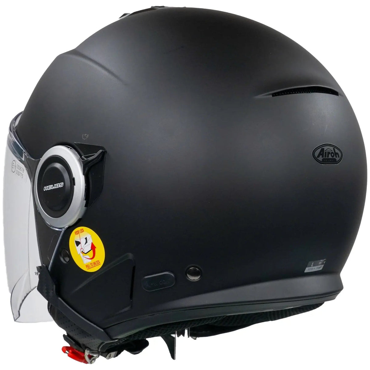 Airoh Helios Jet Open Face Helmet Matt Black - FREE UK Shipping, FREE 365 Day Returns | Moto Central