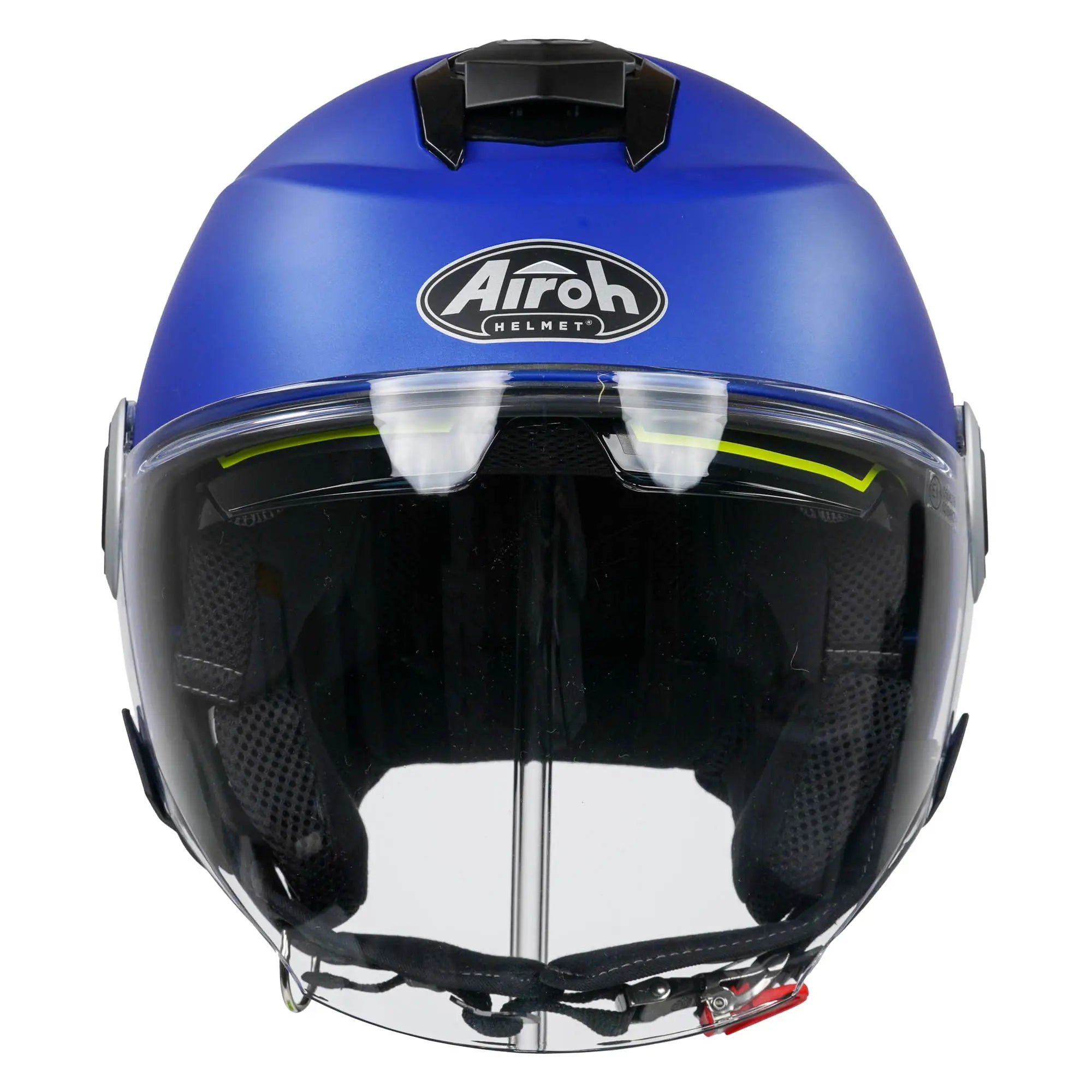 Airoh Helios Urban Jet Open Face Helmet Matt Blue - FREE UK Shipping, FREE 365 Day Returns | Moto Central