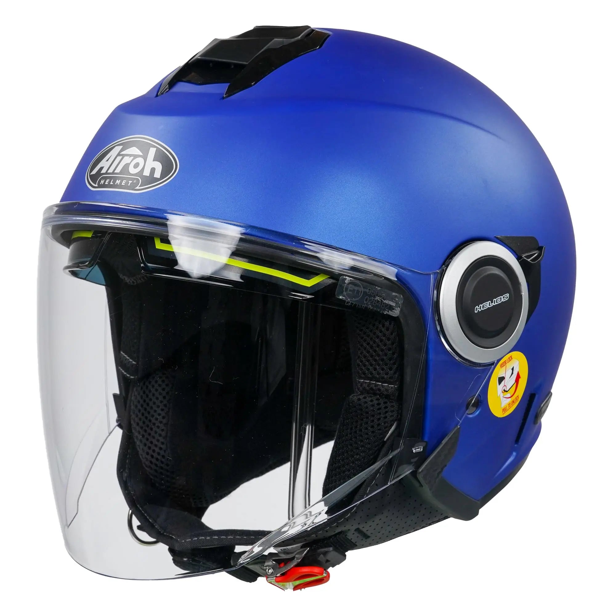 Airoh Helios Urban Jet Open Face Helmet Matt Blue - FREE UK Shipping, FREE 365 Day Returns | Moto Central