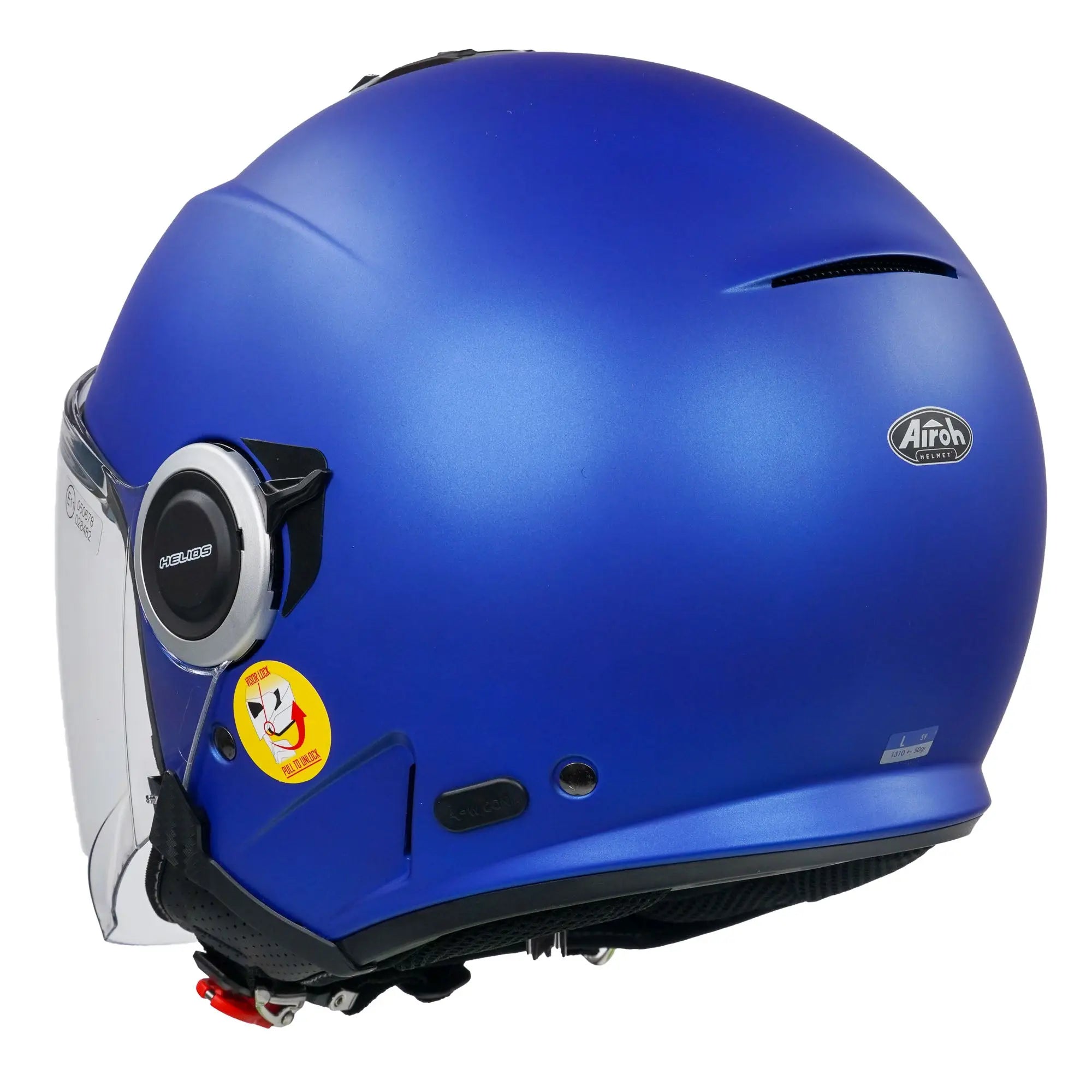 Airoh Helios Urban Jet Open Face Helmet Matt Blue - FREE UK Shipping, FREE 365 Day Returns | Moto Central