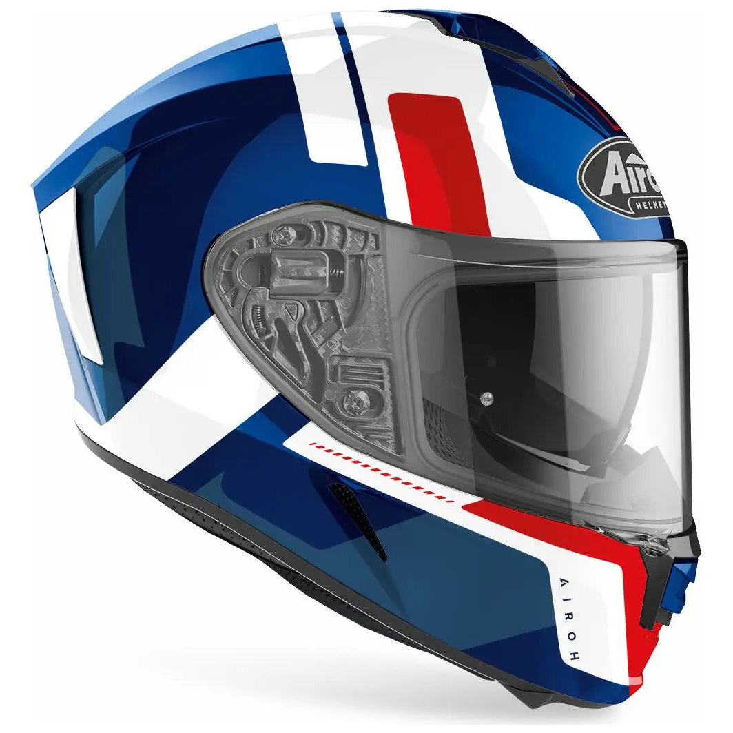 Airoh Spark Shogun Full Face Helmet Gloss Blue / Red - FREE UK Shipping, FREE 365 Day Returns | Moto Central