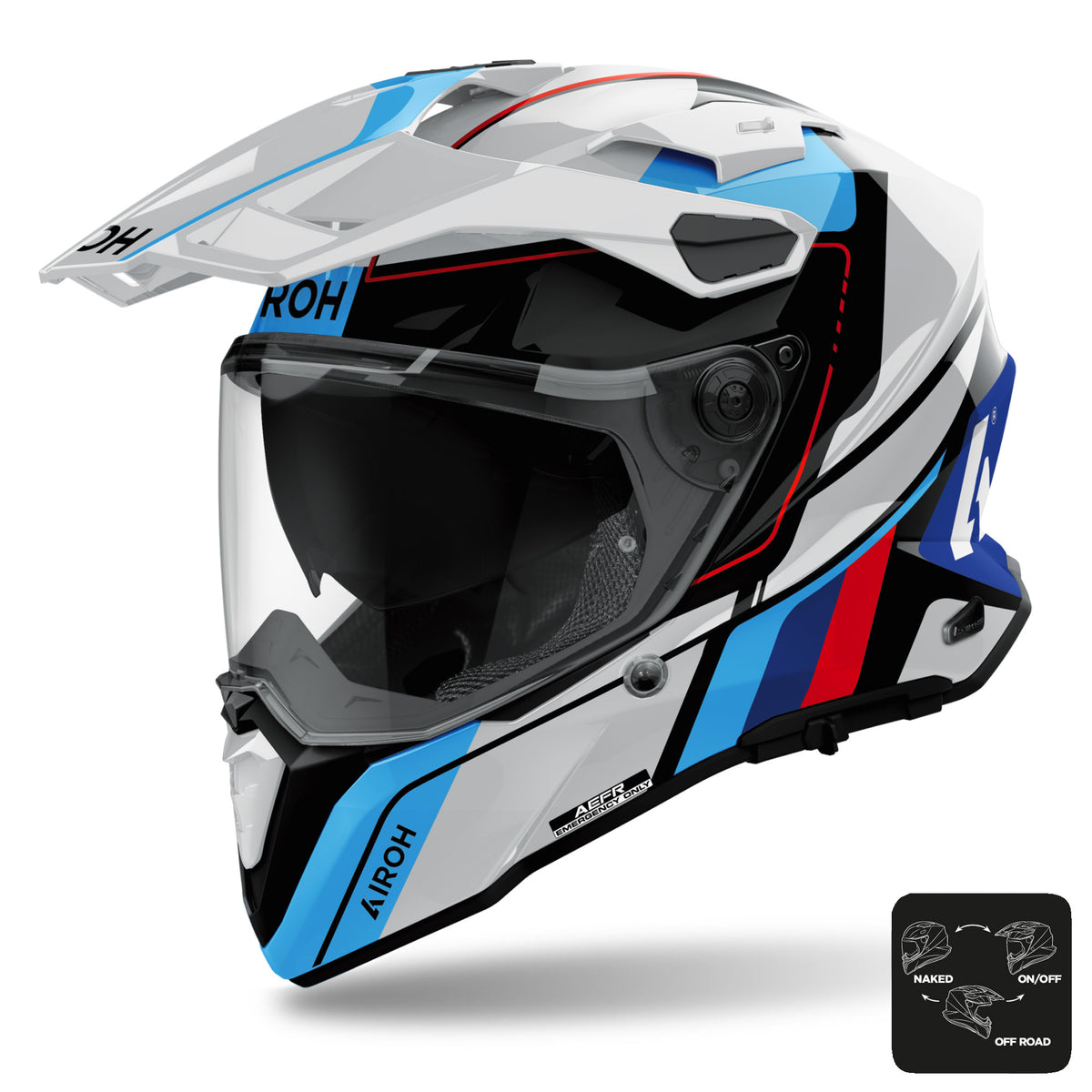 Airoh Commander 2 Gloss Skip White FREE UK Delivery, FREE 365 Day Returns | Moto Central