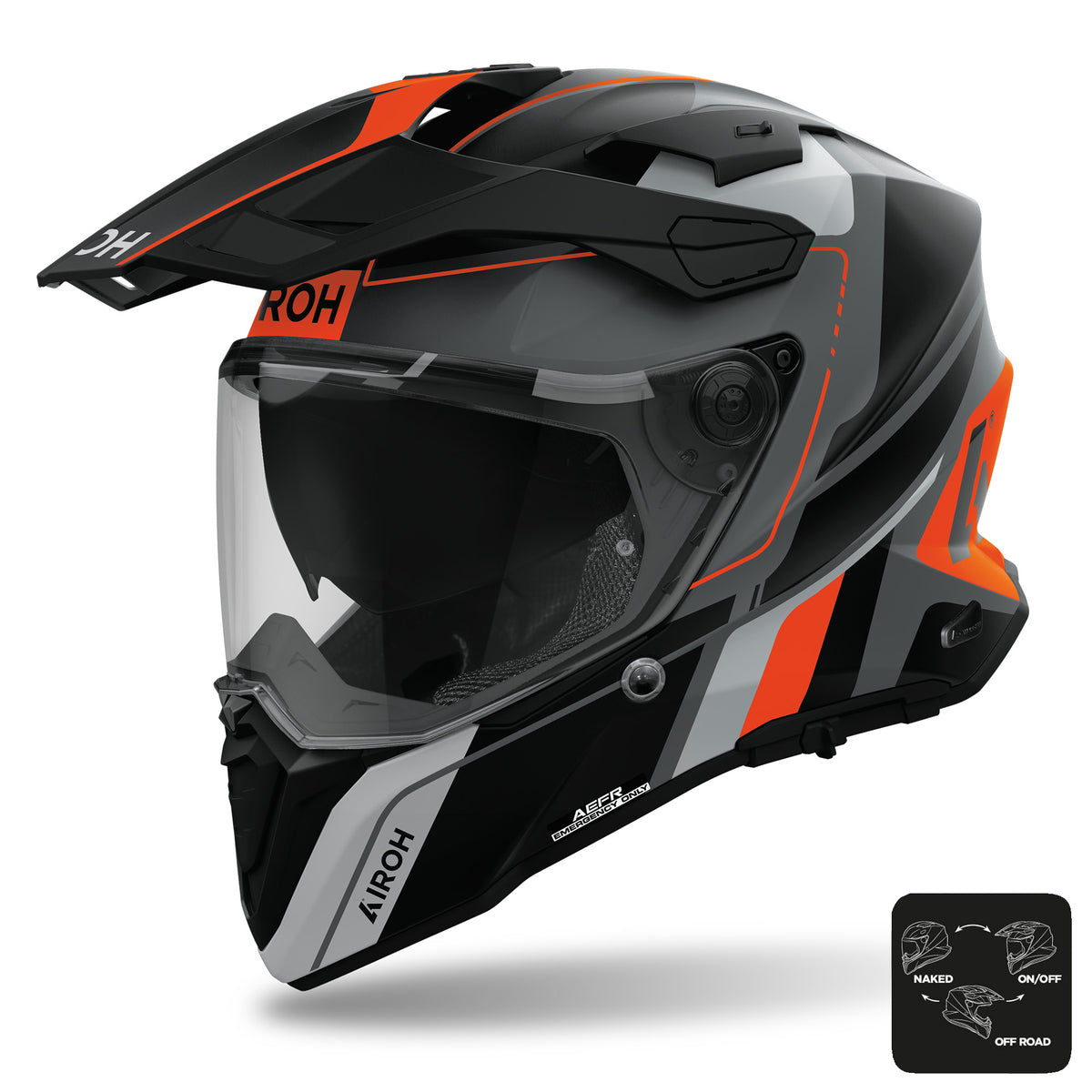 Airoh Commander 2 Matt Skip Orange FREE UK Delivery, FREE 365 Day Returns | Moto Central