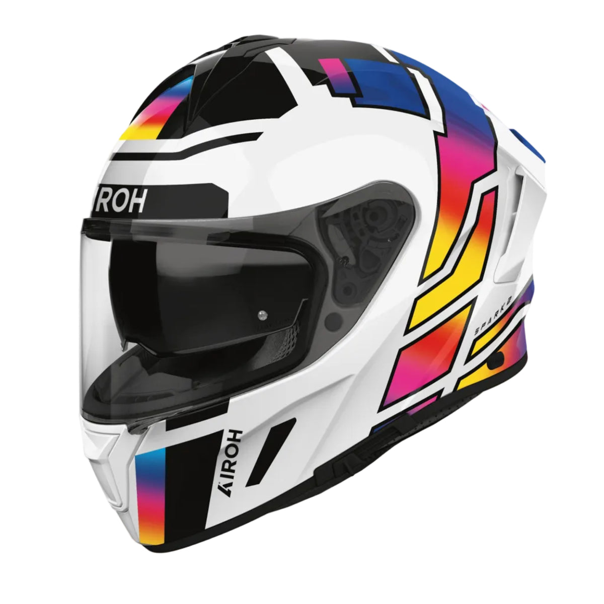 Airoh Spark 2 Gloss Lively Rainbow FREE UK Delivery, FREE 365 Day Returns | Moto Central