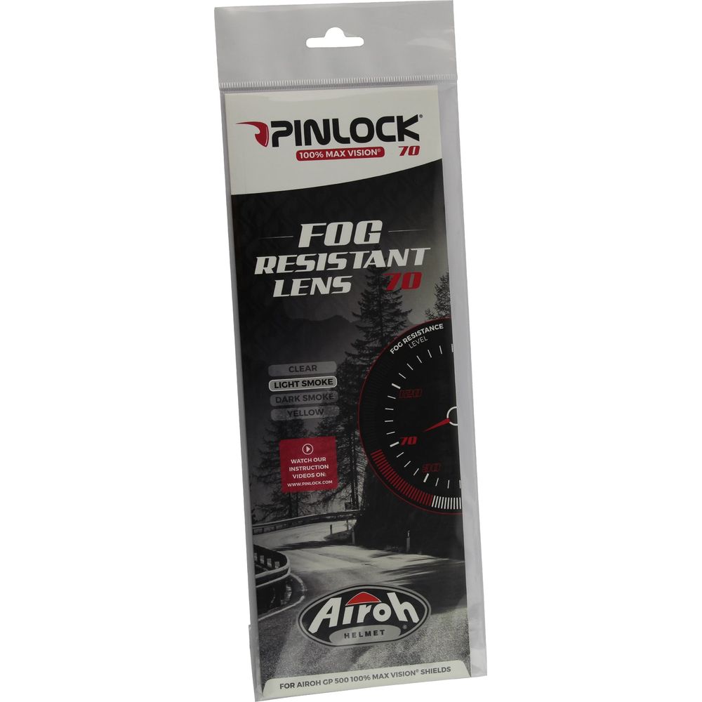 Airoh GP-500 / GP-550 S 100% Max Vision Pinlock 70 Fog Resistant Lens Light Smoke