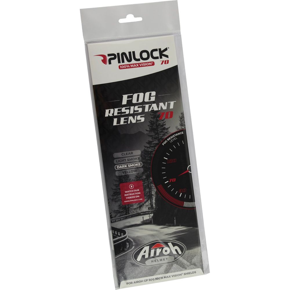 Airoh GP-500 / GP-550 S 100% Max Vision Pinlock 70 Fog Resistant Lens Dark Smoke