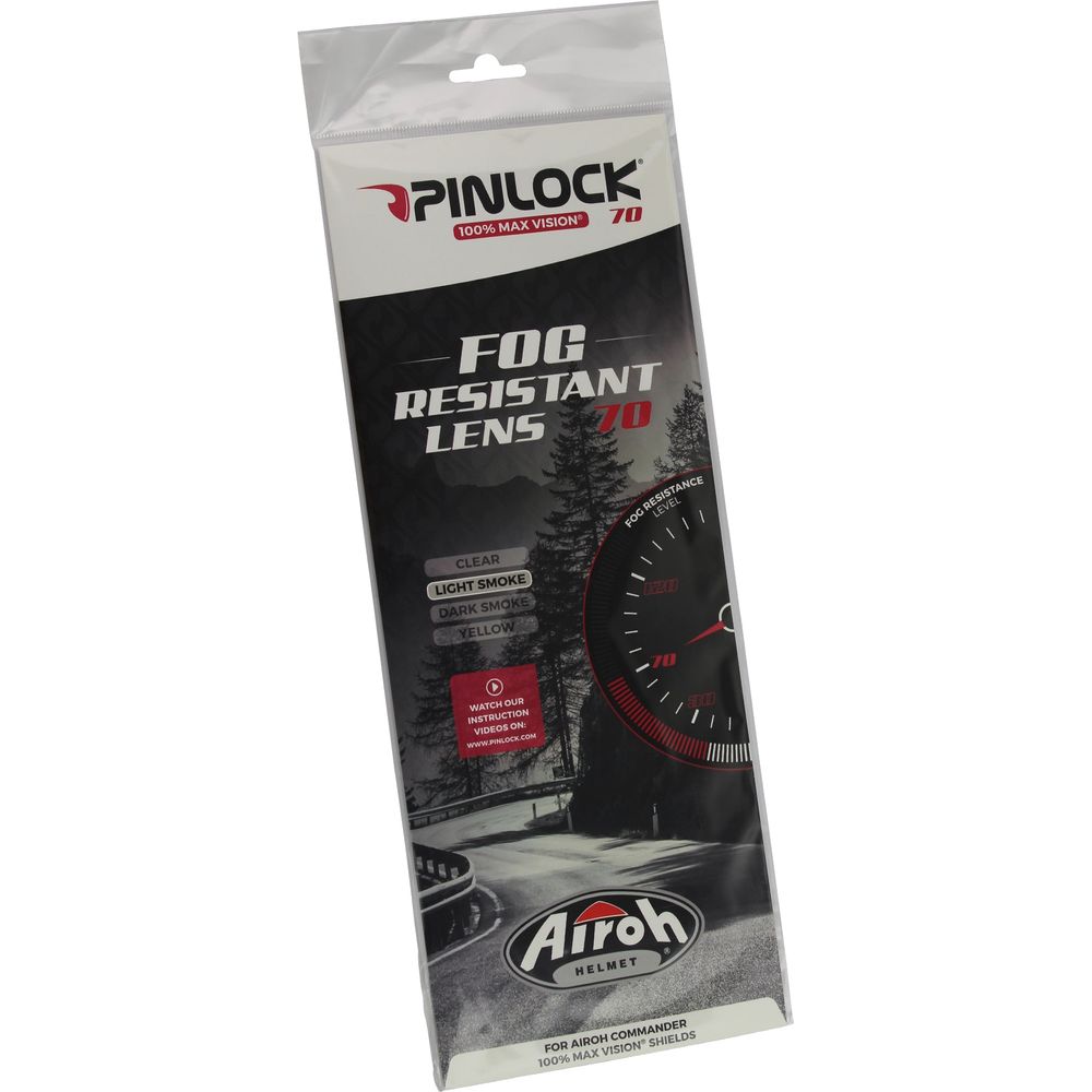 Airoh Commander 100% Max Vision Pinlock 70 Fog Resistant Lens Light Smoke