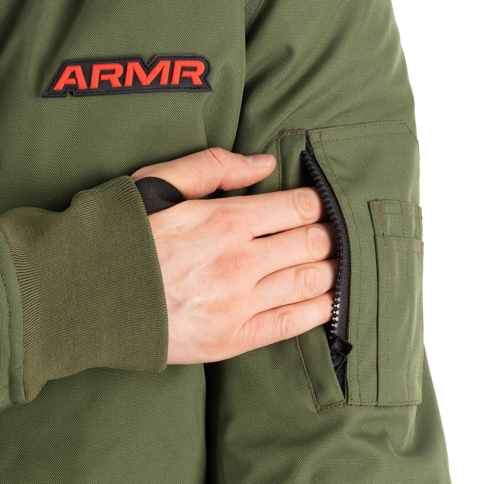 ARMR Bomber 2.0 Textile Jacket Khaki - FREE UK Shipping, FREE 365 Day Returns | Moto Central