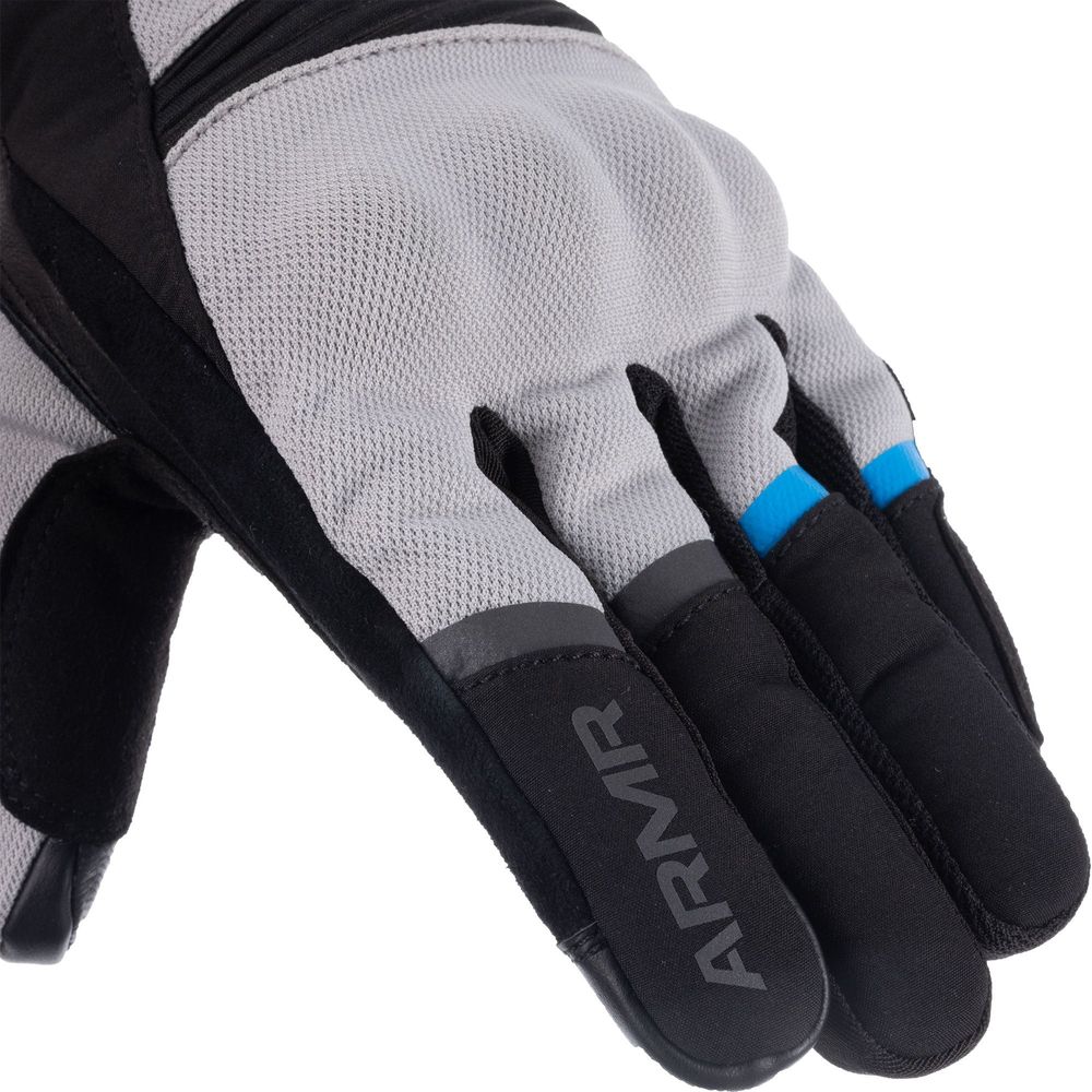 ARMR Eyoshi 3.0 Waterproof Textile Gloves Black / Light Grey / Blue