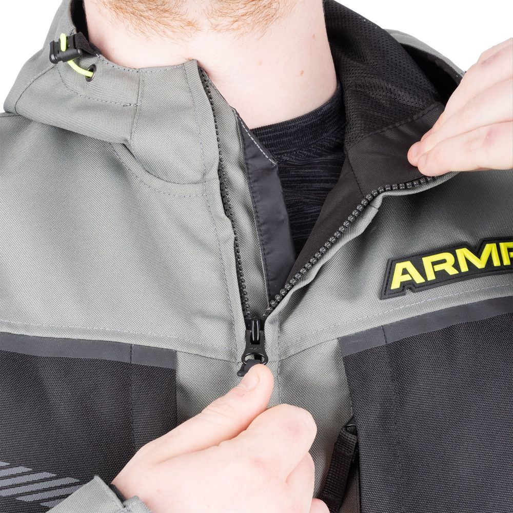 ARMR Suko 1.0 Waterproof Textile Jacket Green / Fluo Yellow