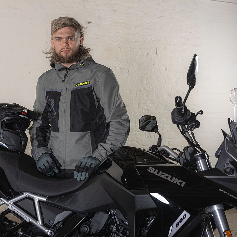 ARMR Suko 1.0 Waterproof Textile Jacket Green / Fluo Yellow