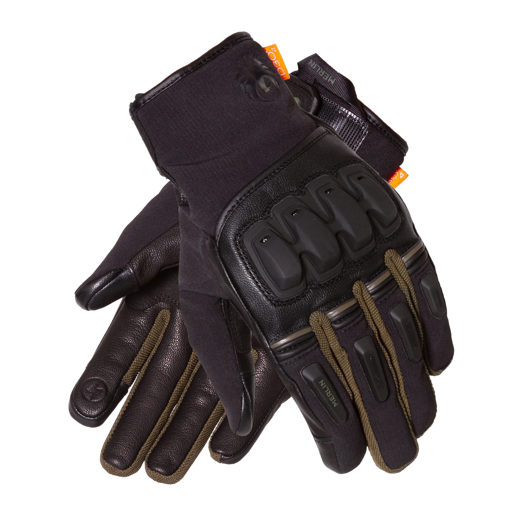 Merlin Jura Hydro D3O Gloves Black / Dark Green FREE UK Delivery, FREE 365 Day Returns | Moto Central