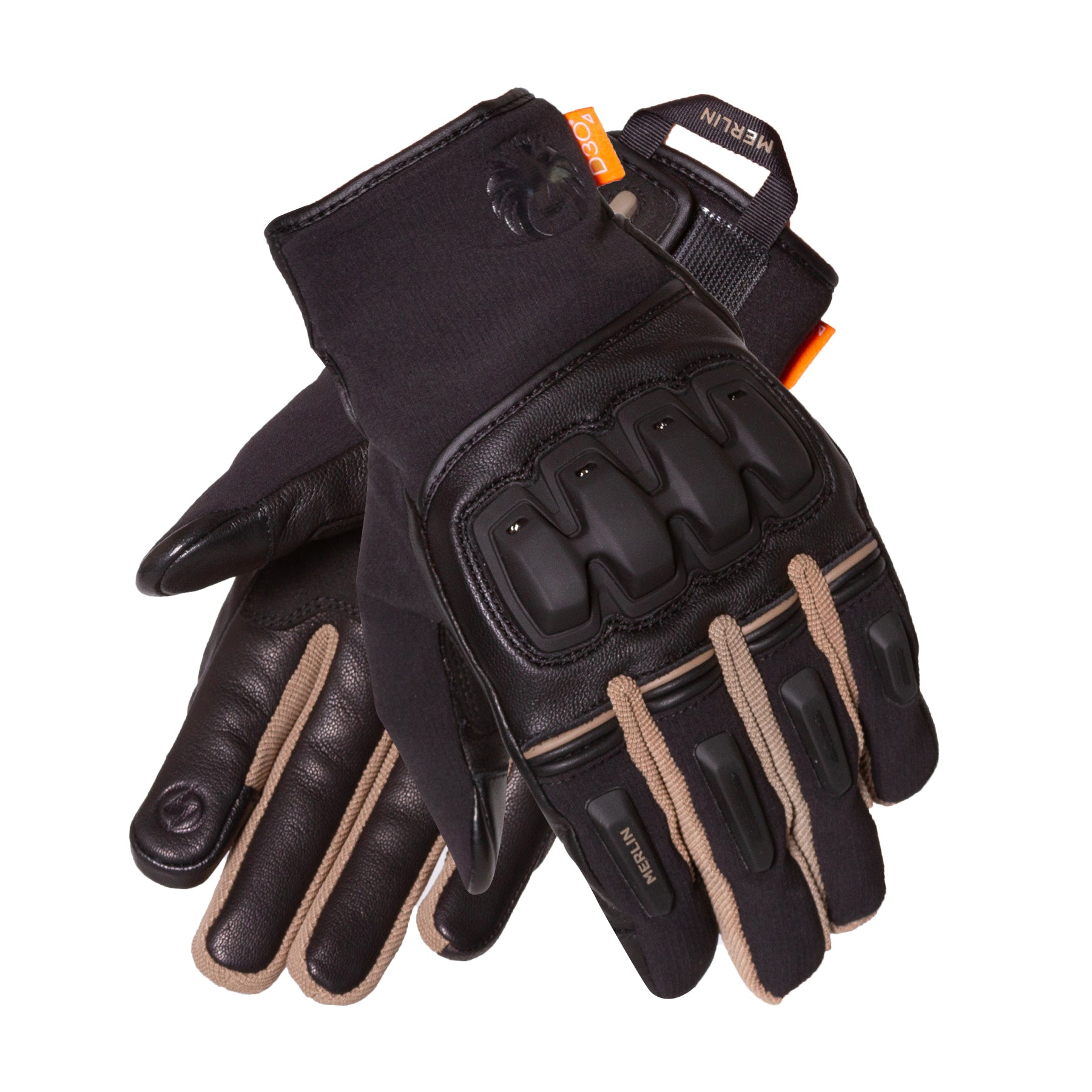 Merlin Jura Hydro D3O Gloves Black / Earth FREE UK Delivery, FREE 365 Day Returns | Moto Central