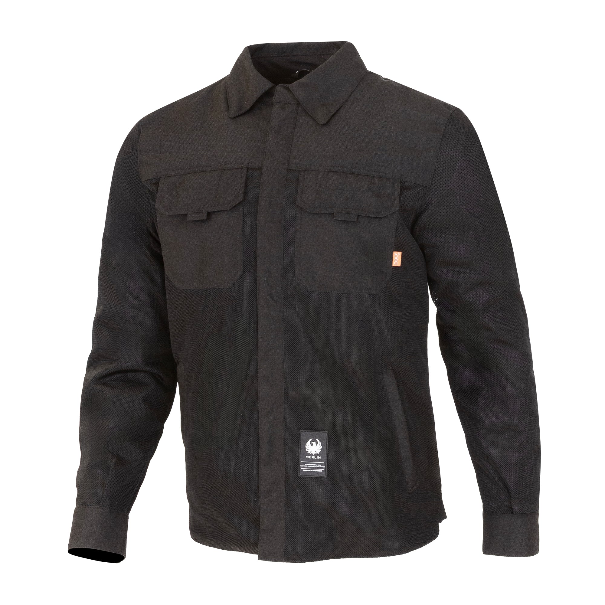 Merlin Aero Mesh D3O Riding Shirt Black FREE UK Delivery, FREE 365 Day Returns | Moto Central