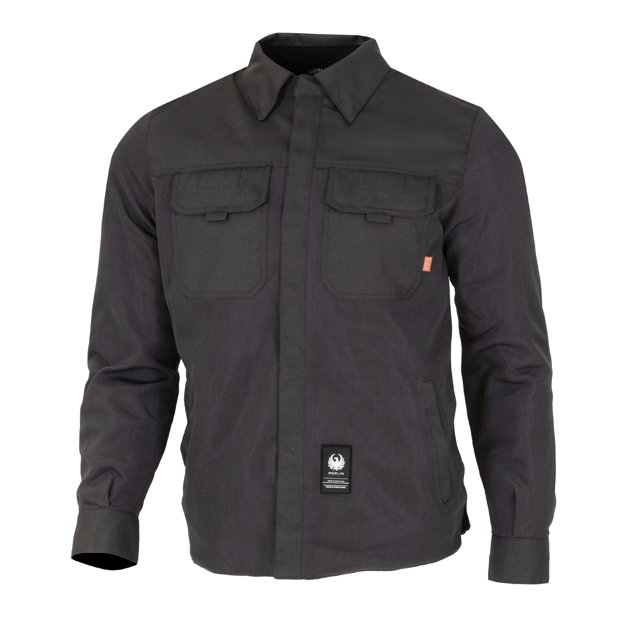 Merlin Aero Mesh D3O Riding Shirt Dark Grey FREE UK Delivery, FREE 365 Day Returns | Moto Central