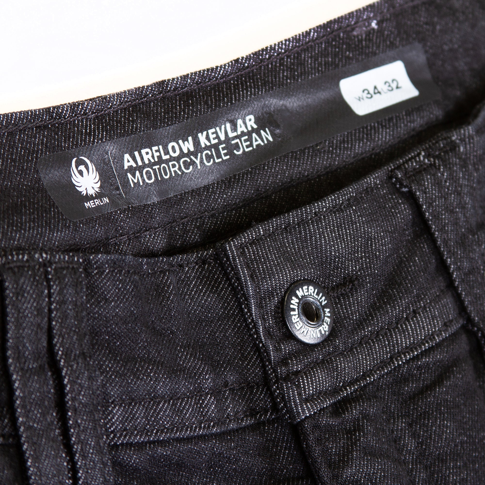 Merlin Airflow D3O Tech Denim Jeans Black