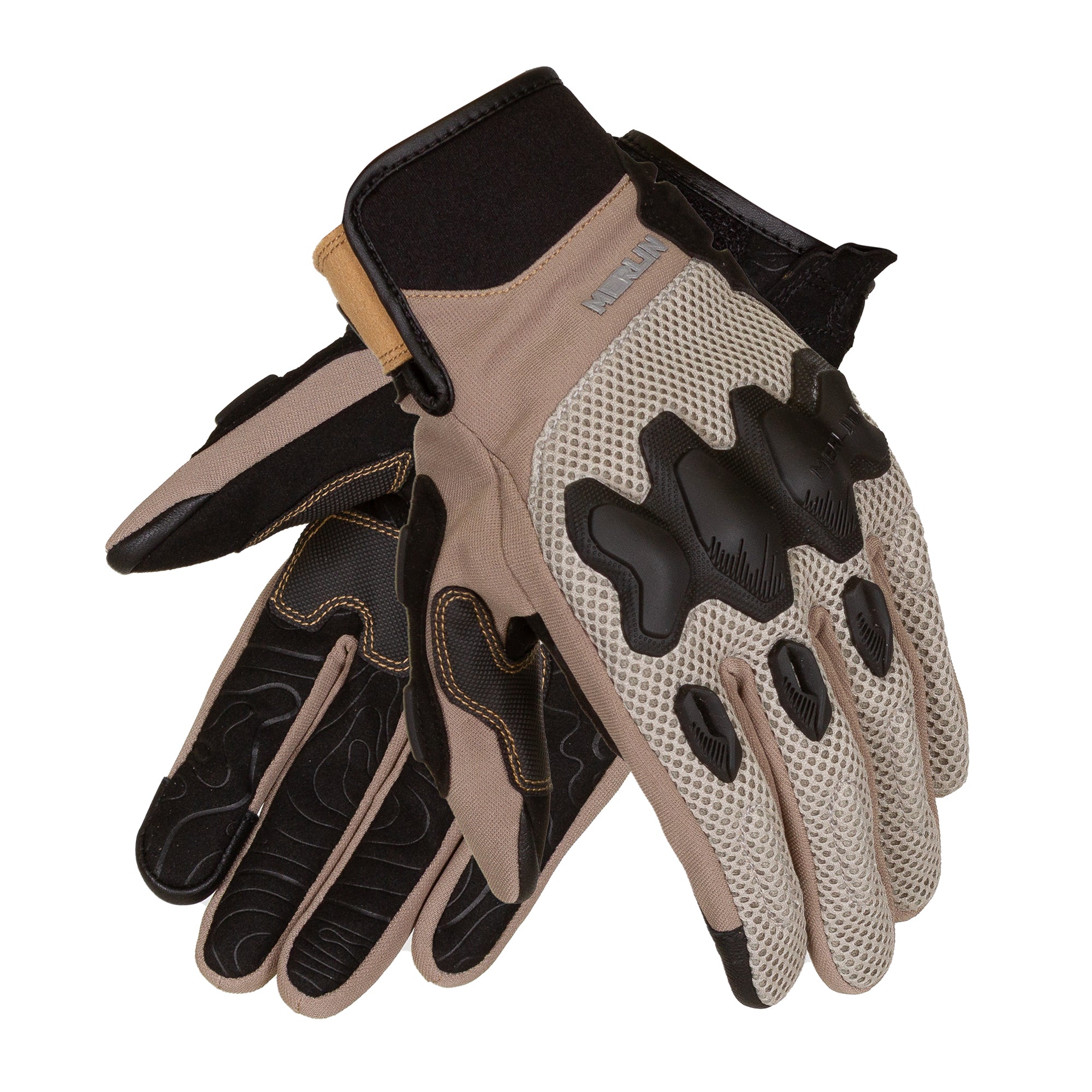 Merlin Airflow Trail Textile Gloves Sand FREE UK Delivery, FREE 365 Day Returns | Moto Central