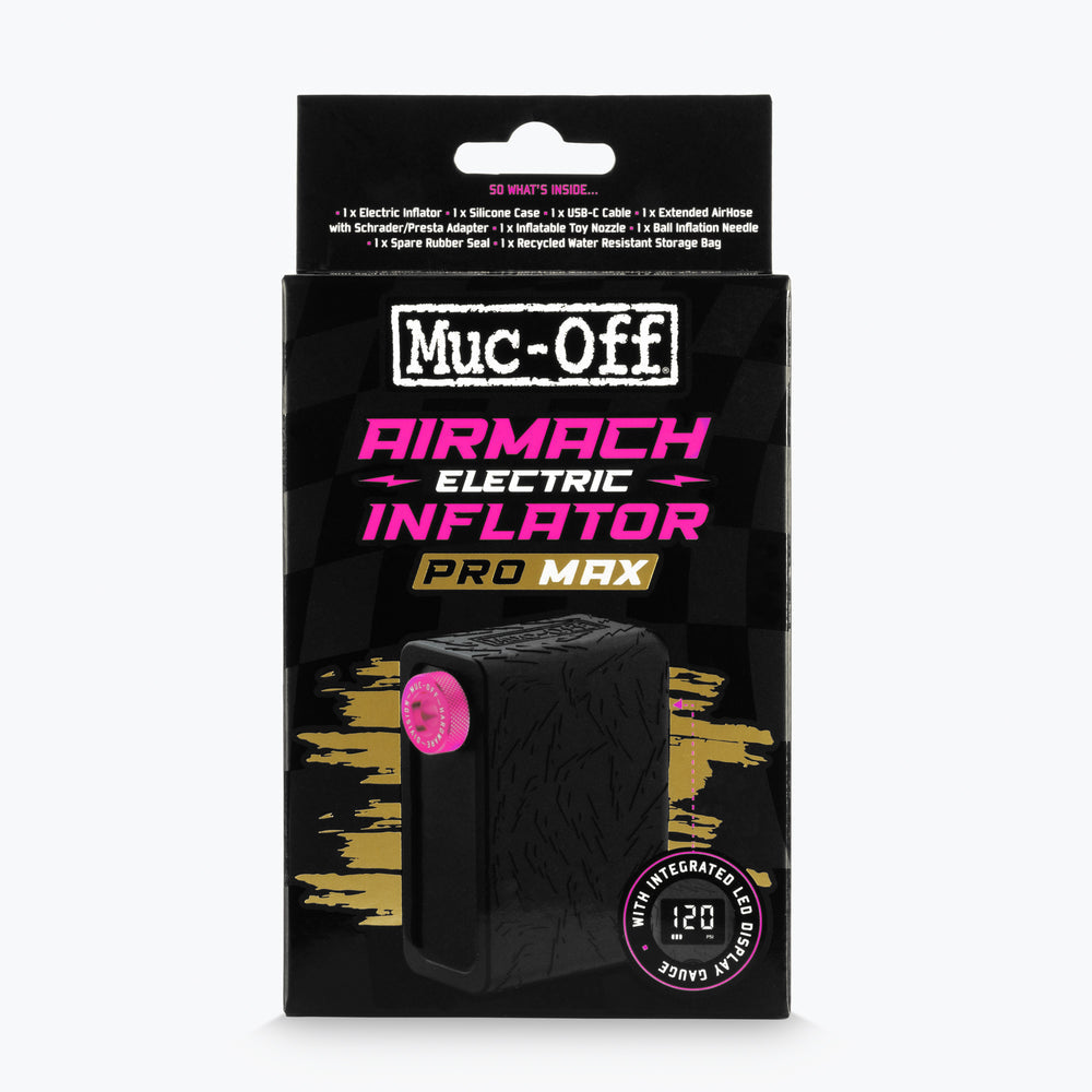 Muc-Off Airmach Electric Pro Max Inflator FREE UK Delivery, FREE 365 Day Returns | Moto Central