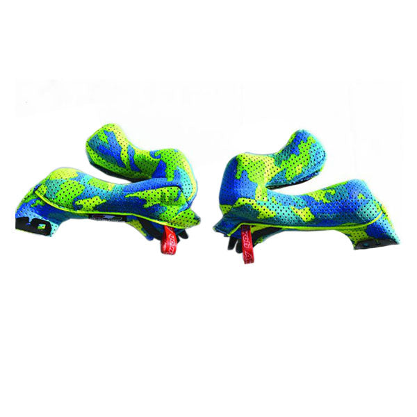 Airoh Cheek Pads Yellow/Blue For Aviator 2.2 Helmets FREE UK Delivery
