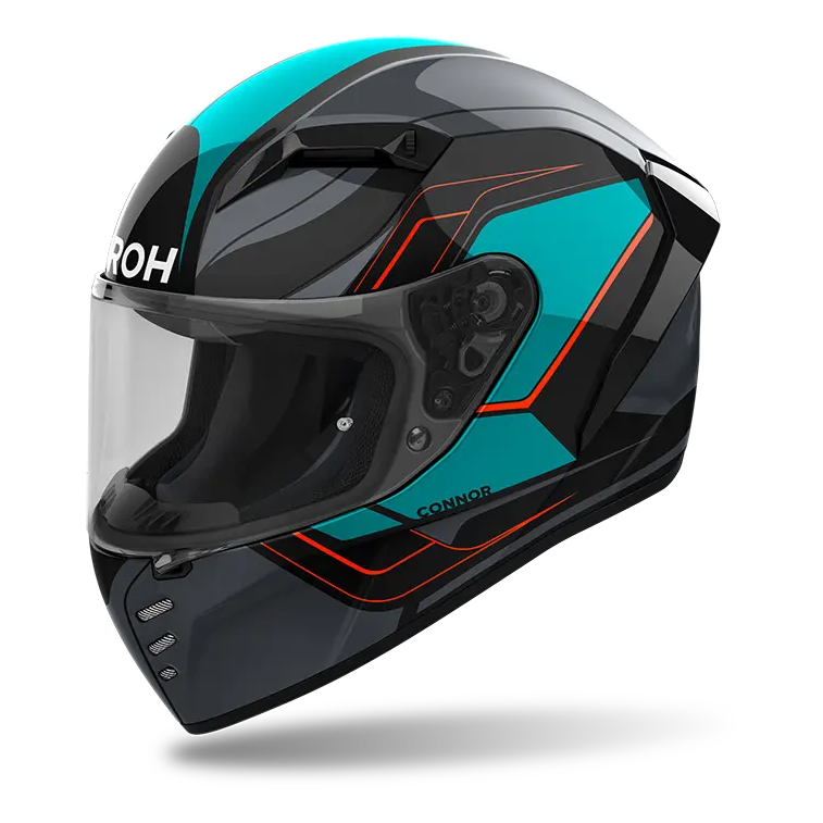 Airoh Connor Gloss Dunk motorcycle helmet, right-side view