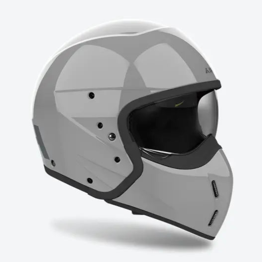 Airoh J-110 Color Gloss Cement Grey FREE UK Delivery, FREE 365 Day Returns | Moto Central