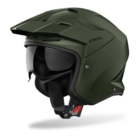 Airoh Kombakt Color Matt Military Green FREE UK Delivery, FREE 365 Day Returns | Moto Central