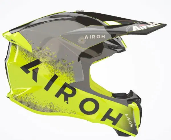 Airoh Twist 2.0 Bit Gloss Yellow - FREE UK Shipping, FREE 365 Day Returns | Moto Central