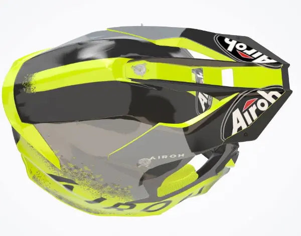 Airoh Twist 2.0 Bit Gloss Yellow - FREE UK Shipping, FREE 365 Day Returns | Moto Central