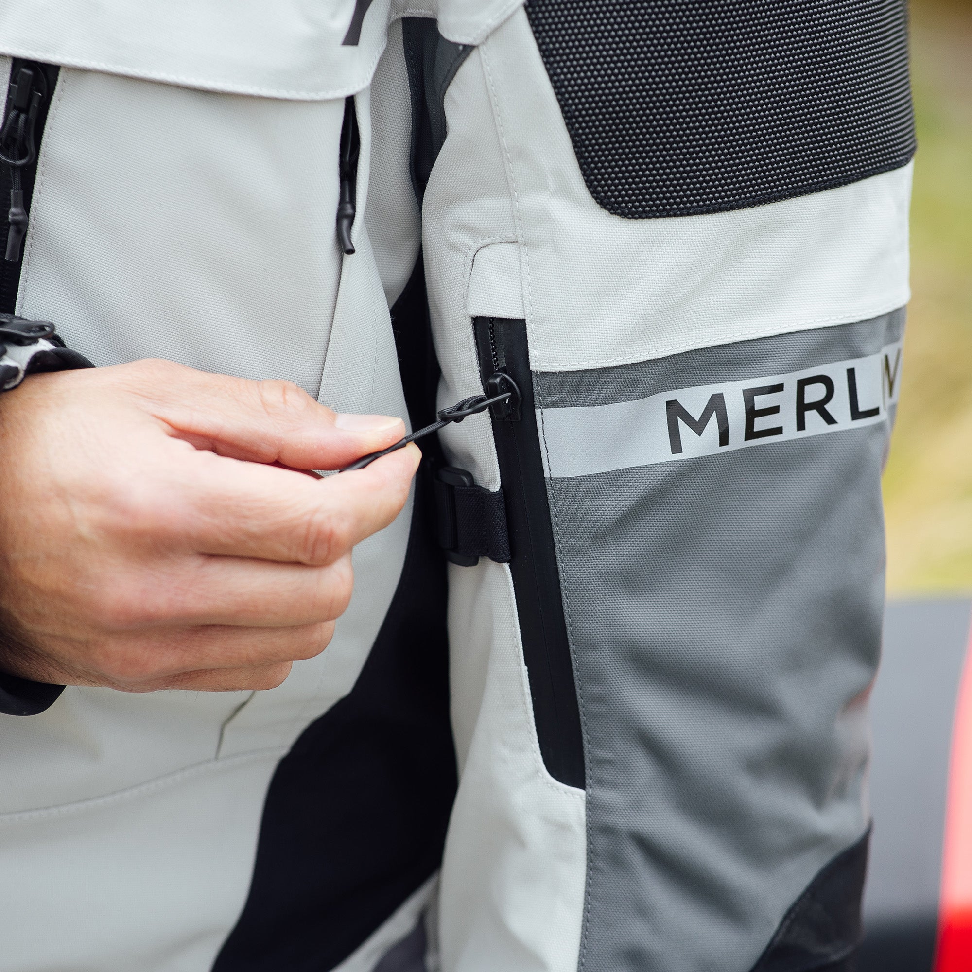 Merlin Akashi Pro D3O Laminated Jacket Ice Grey FREE UK Delivery, FREE 365 Day Returns | Moto Central