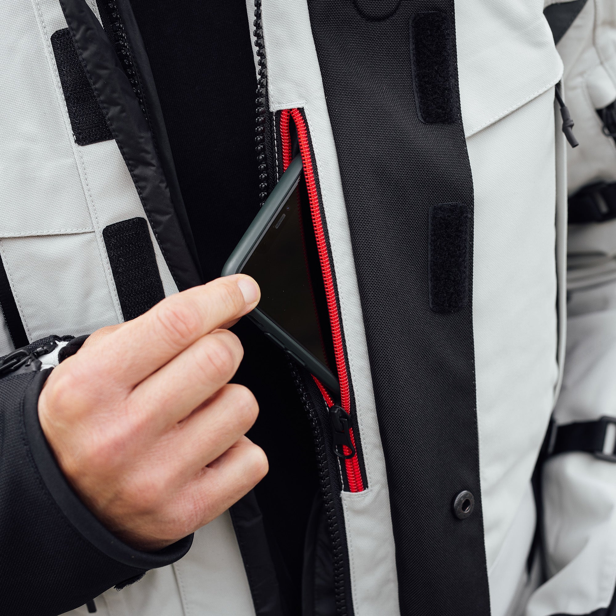 Merlin Akashi Pro D3O Laminated Jacket Ice Grey FREE UK Delivery, FREE 365 Day Returns | Moto Central